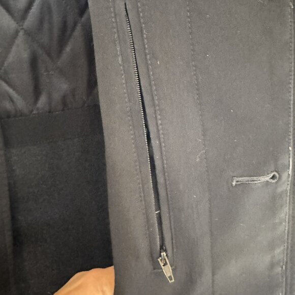 Lauren Ralph Lauren Black Car Coat 54R Men's Lining Mid-Length EUC Raincoat - Picture 5 of 7